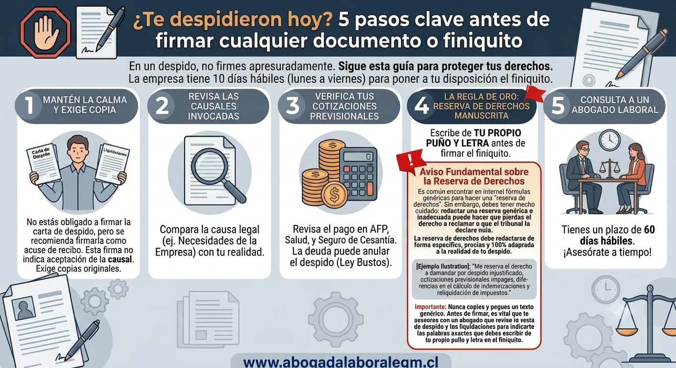 Guía de 5 pasos clave antes de firmar cualquier documento o finiquito